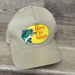 Bass proshop tan trucker hat with logo